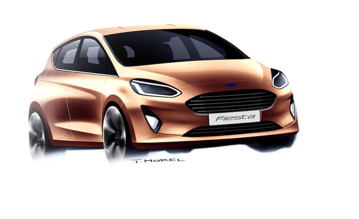 Boceto Ford Fiesta. 