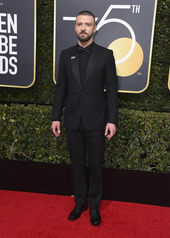 Justin Timberlake. Tal y como mandaba la ocasión, Justin escogió un 'total look' en color negro de pies a cabeza. En este caso de Dior Homme.