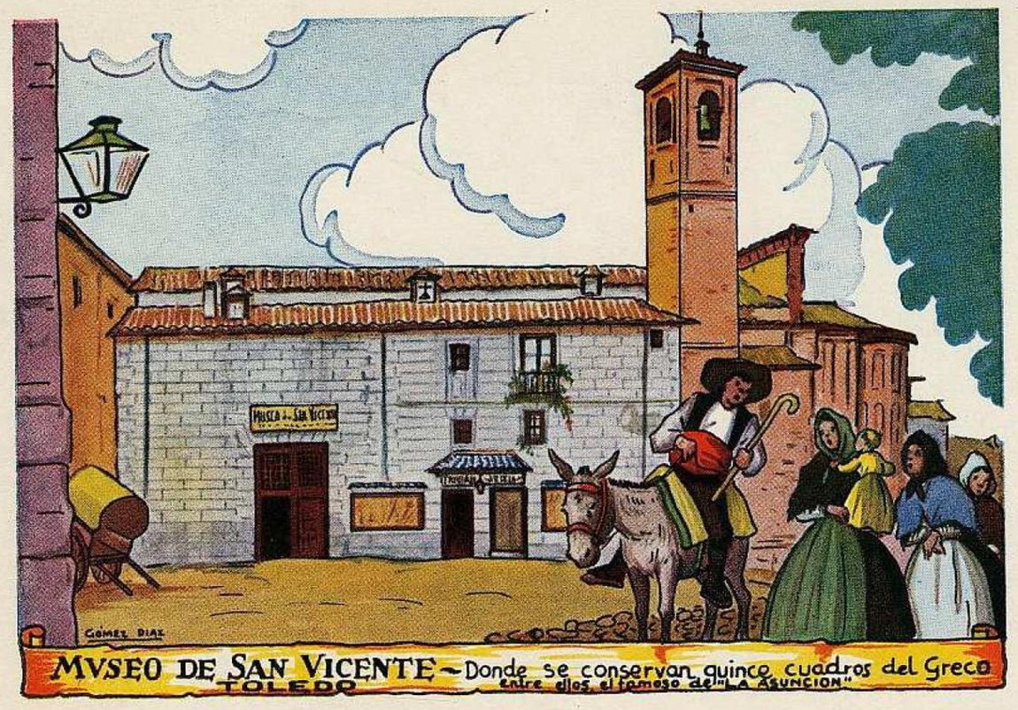 Postal publicitaria del Museo Parroquial de San Vicente hacia 1950. Ed Heliotipia Artística. 