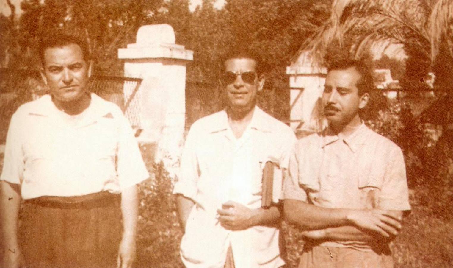 Juan Bernier, Ricardo Molina y García Baena en la década de los 60. 