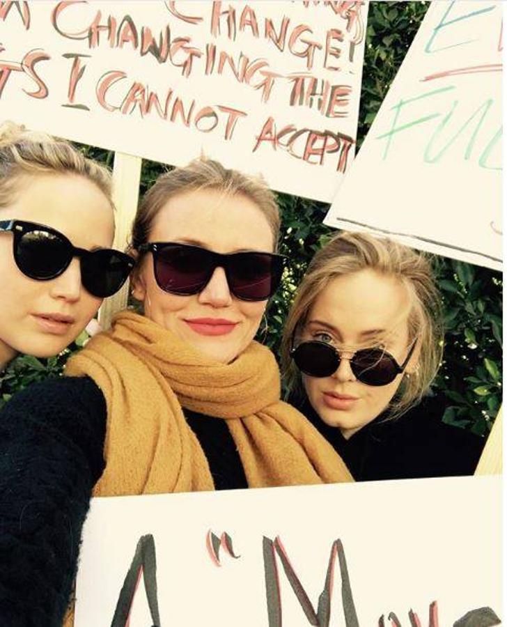 Adele y Jennifer Lawrence. 