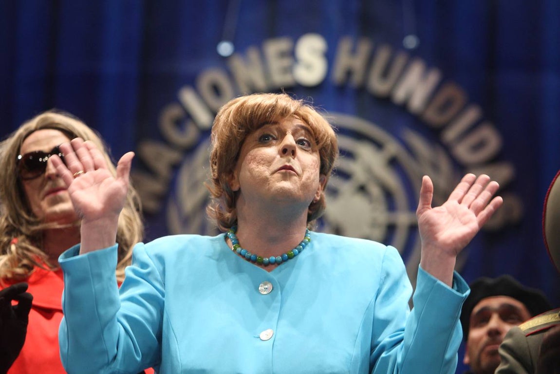 Actuación en cuartos de la chirigota Grupo de Guasa