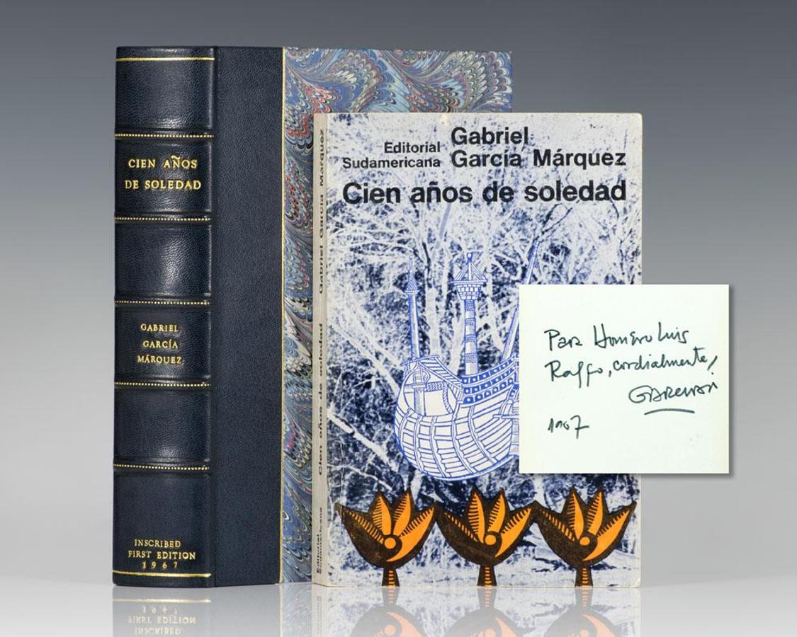 Primera edición. Una edición de lujo de su novela favorita es, además de una buena inversión económica, un regalo personalizado con una carga sentimental incalculable. En la imagen: «Cien años de soledad» 20.822,74 euros