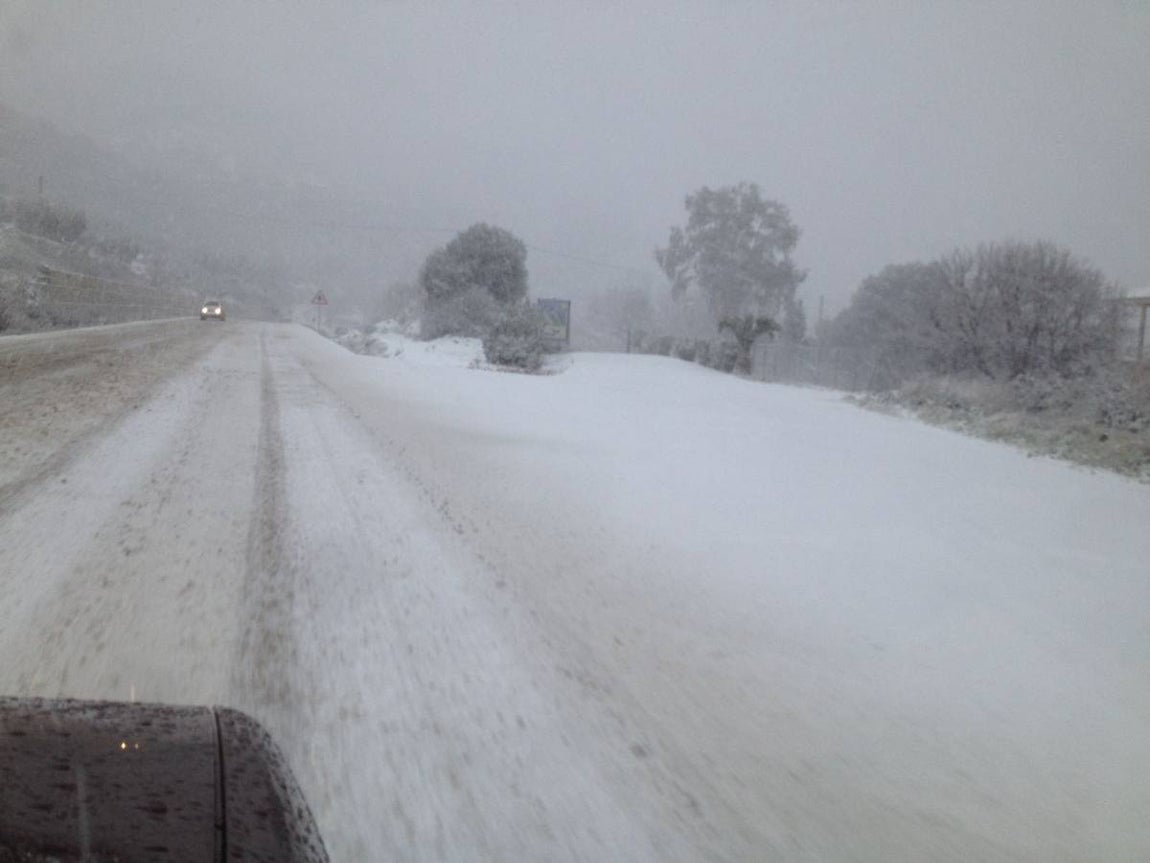 En imágenes, la nieve puebla el sur de la provincia de Córdoba