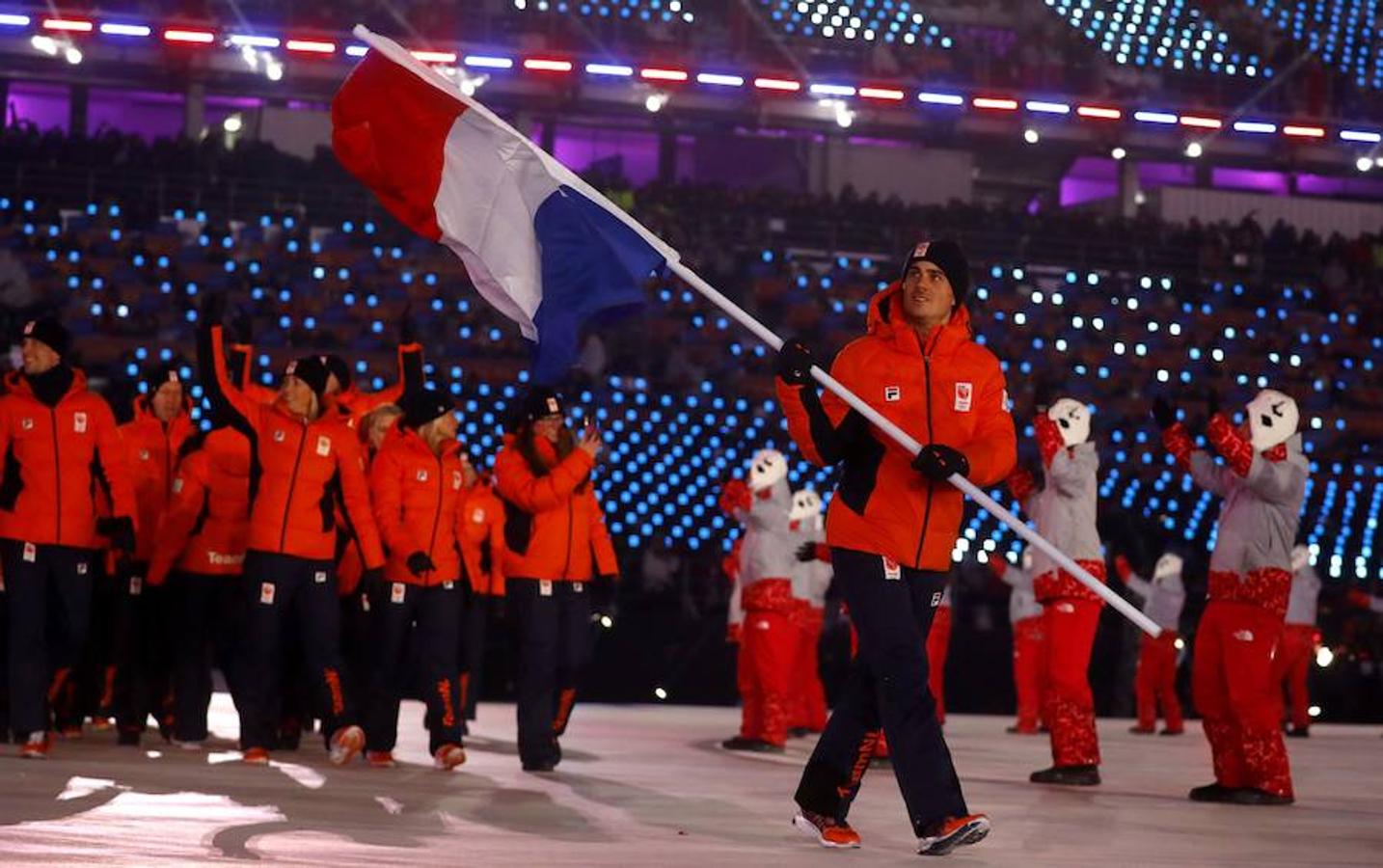 Holanda desfila durante la inauguración de los Juegos Olímpicos de Invierno 2018 celebrados en Pyeongchang. 