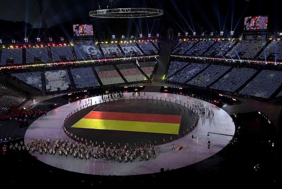 Alemania desfila durante la inauguración de los Juegos Olímpicos de Invierno 2018 celebrados en Pyeongchang. 