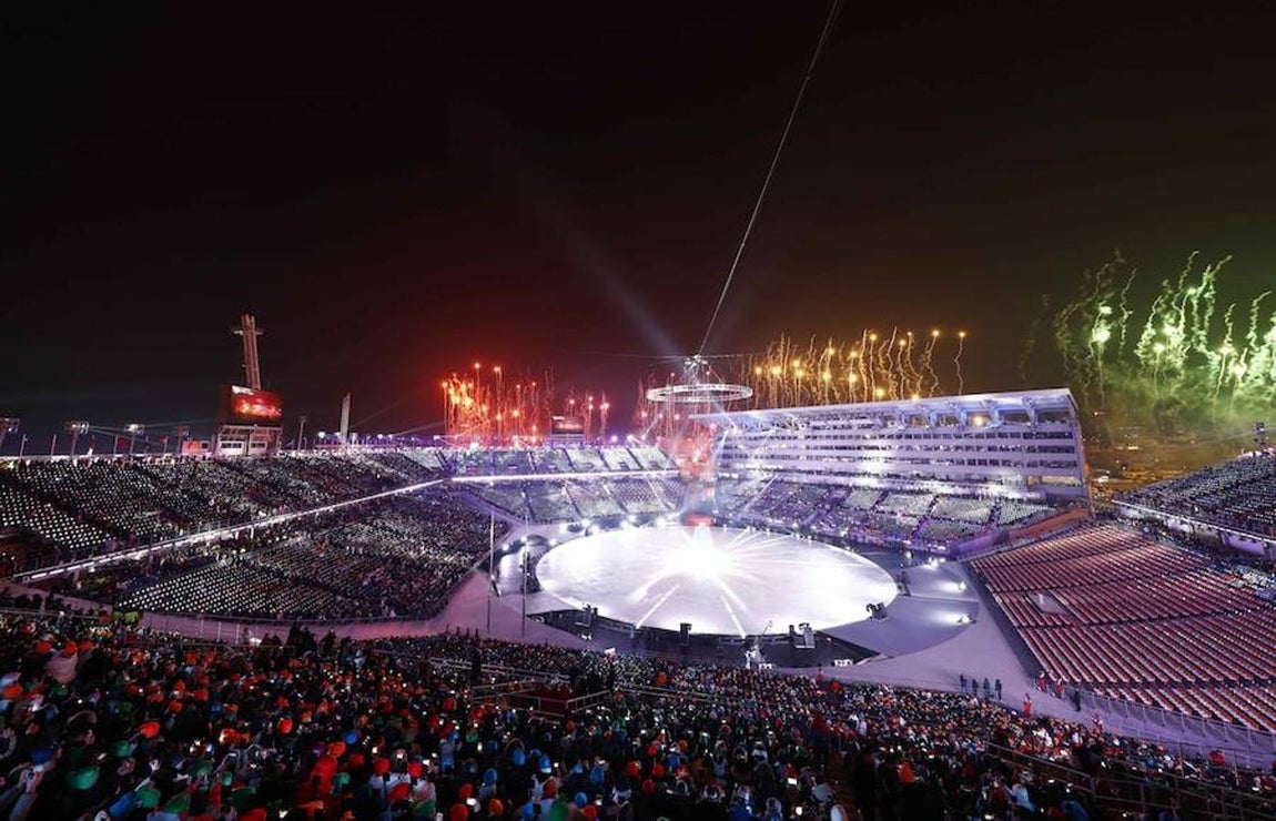 Imagen interior del estadio de estos Juegos Olímpicos de Invierno 2018 celebrados en Pyeongchang. 