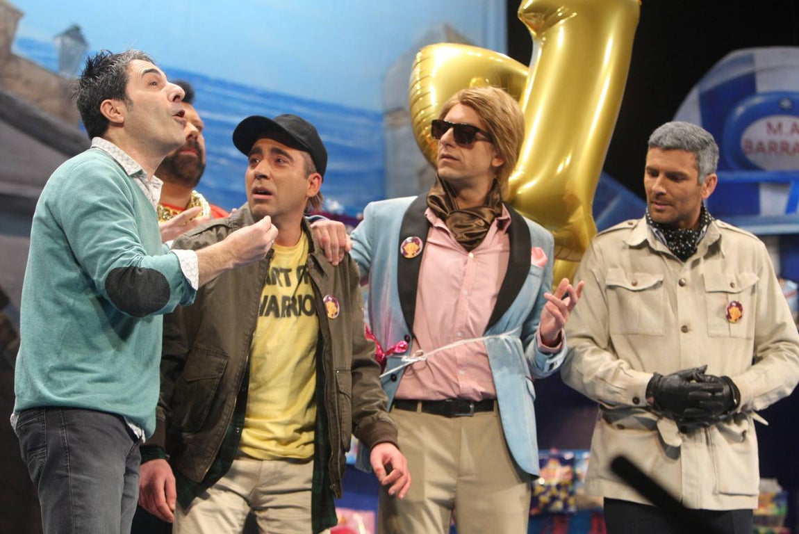 FOTO: Cuarteto El equipo A minúscula (comando Caleti) en la Final del Falla. Carnaval de Cádiz 2018