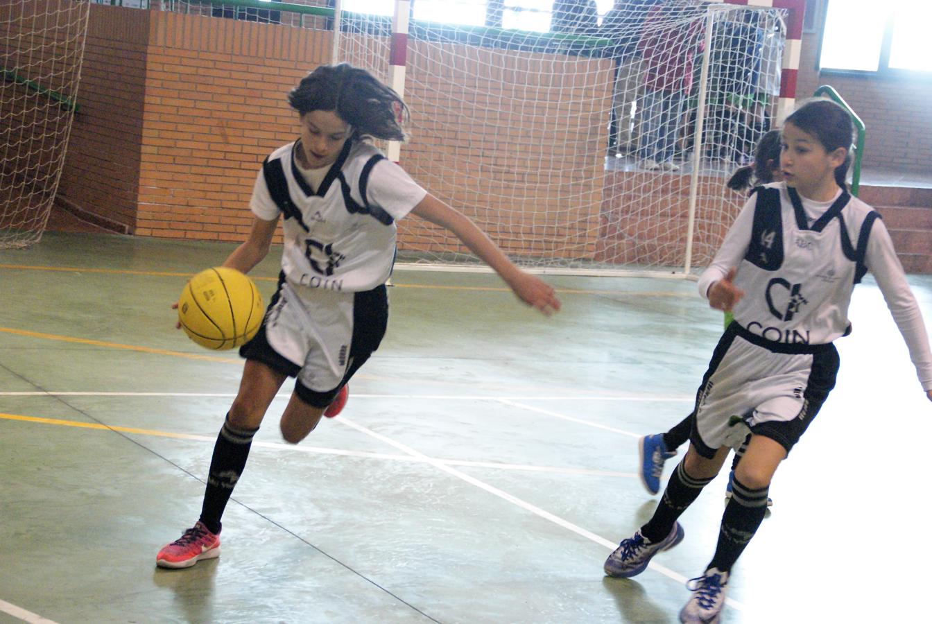 Las mejores imágenes del encuentro de baloncesto alevín femenino entre COIN &quot;A&quot; y Sagrada Familia Jorge Juan