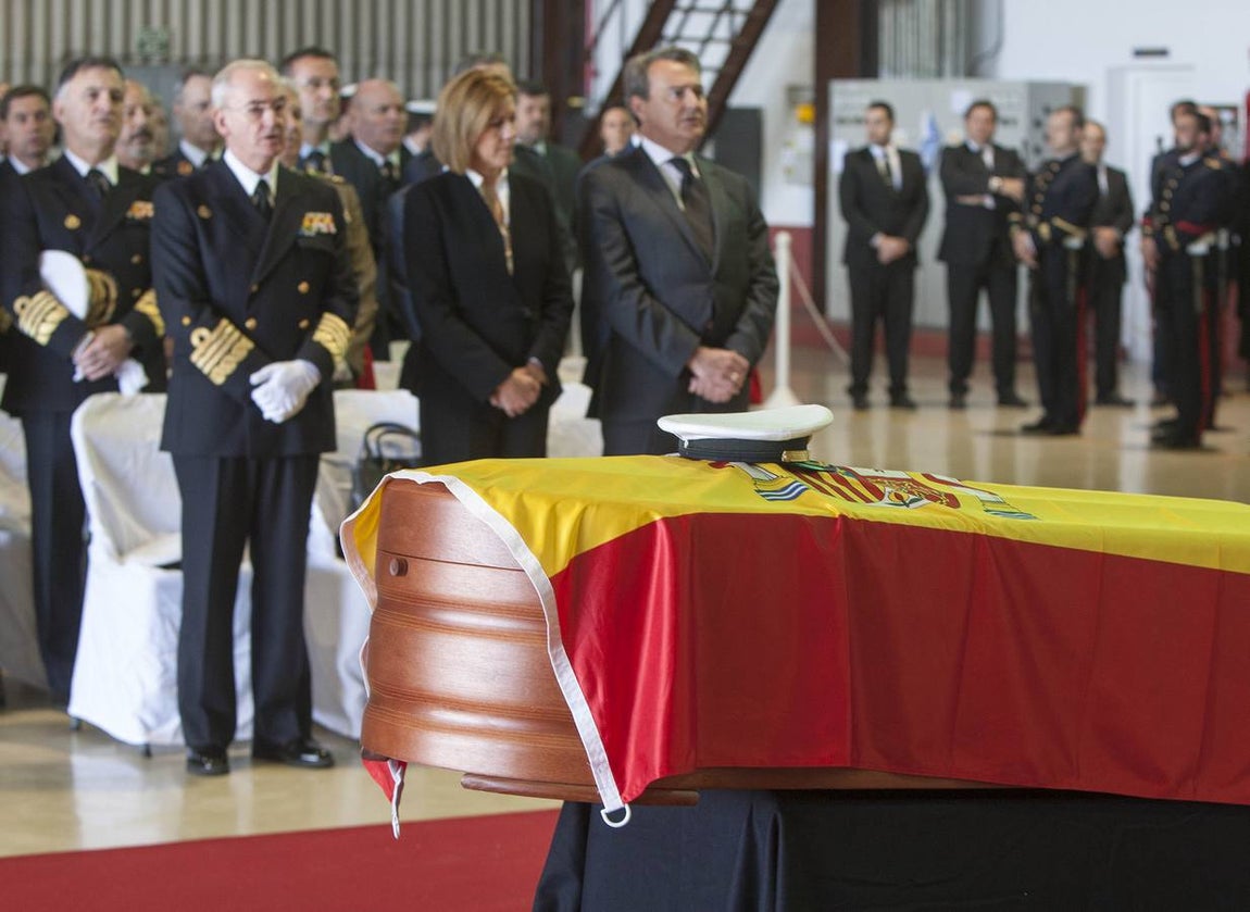 Honras fúnebres por el capitán de fragata Javier Montojo