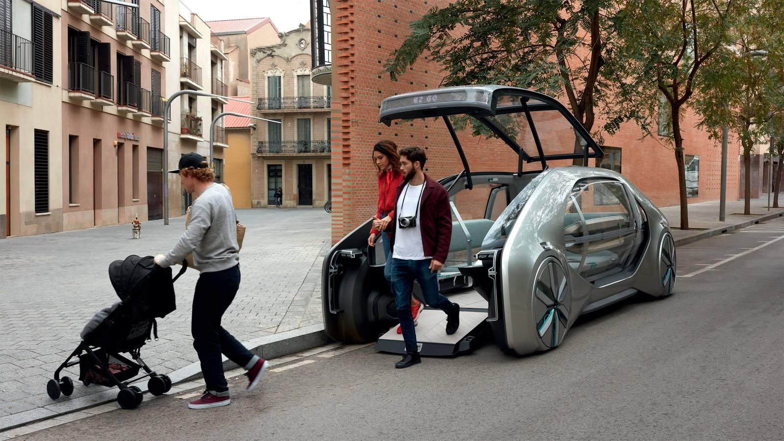 Renault ha presentado su prototipo de movilidad urbana, el EZ-GO, un vehículo compartido autónomo y sin chófer con motorización eléctrica. 