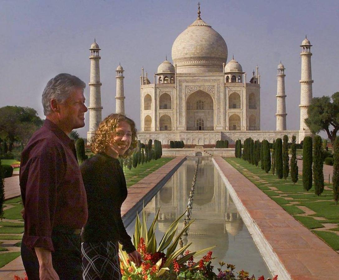 Bill Clinton y su hija Chelsea. 