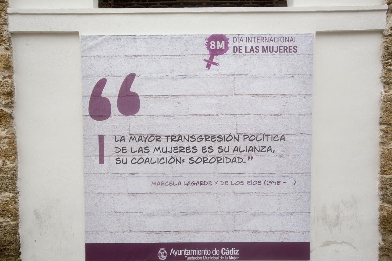 Las 14 frases feministas que difunde el Ayuntamiento de Cádiz