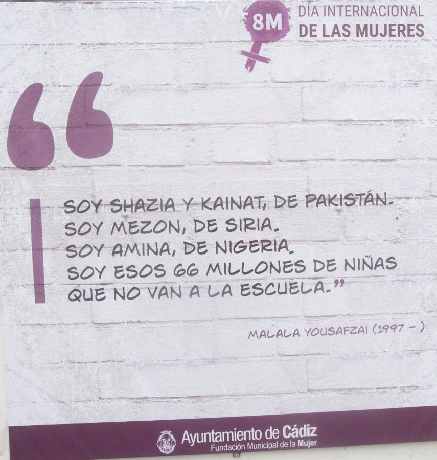 Las 14 frases feministas que difunde el Ayuntamiento de Cádiz