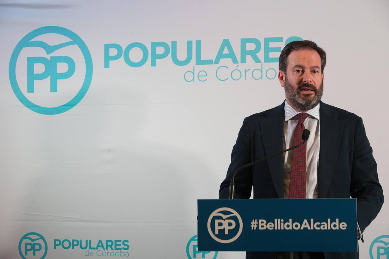 El primer acto de José María Bellido como candidato a la Alcaldía de Córdoba, en imágenes