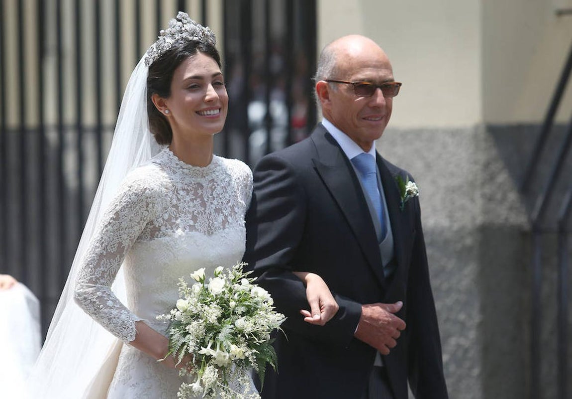 Alessandra de Osma junto a su padre, Felipe de Osma. 