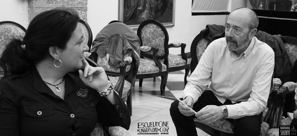 El actor Miguel Rellán en la Escuela de Cine de la Universidad de Cádiz