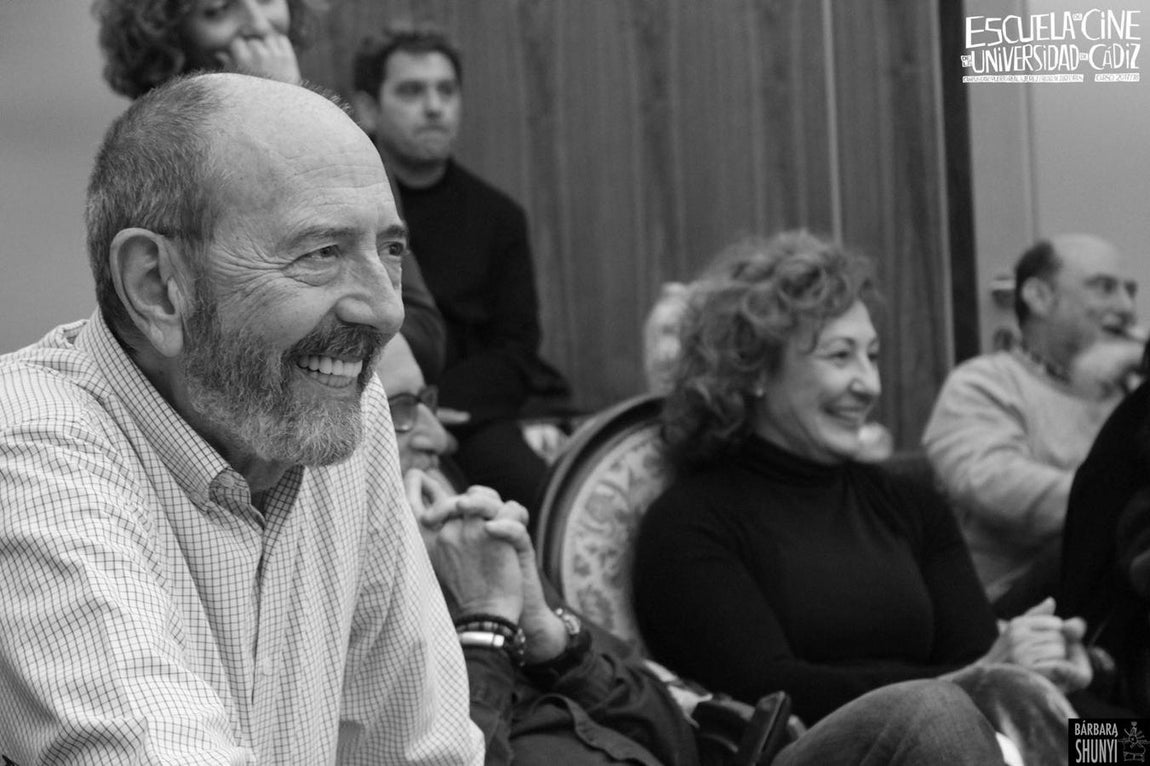 El actor Miguel Rellán en la Escuela de Cine de la Universidad de Cádiz