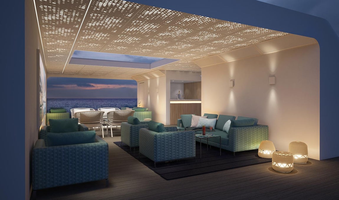 Anocheceres con pompa. Al caer la noche, la estampa inigualable del horizonte podrá contemplarse cómodamente desde las terrazas de sus coctelerías