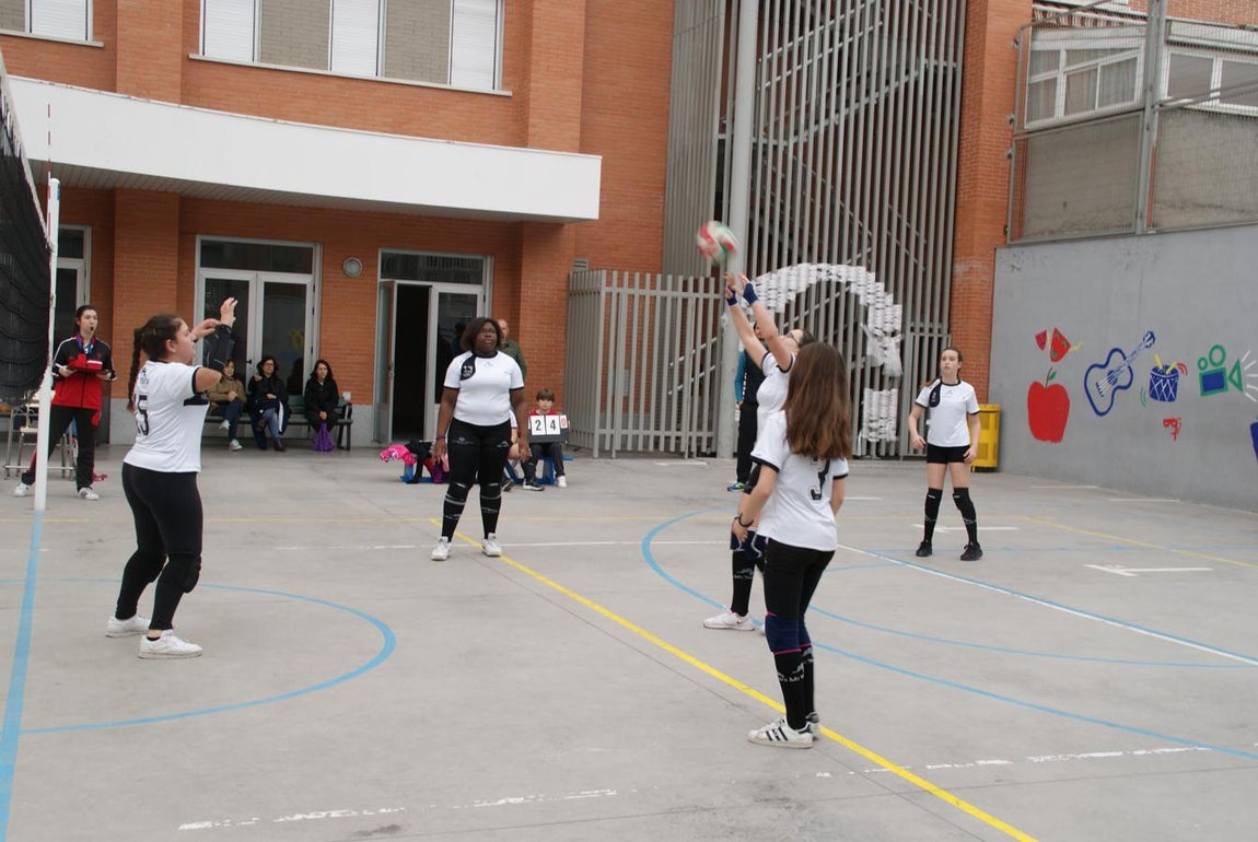 Las mejores imágenes del partido de voleibol infantil femenino entre Nuestra Señora del Carmen y Decroly