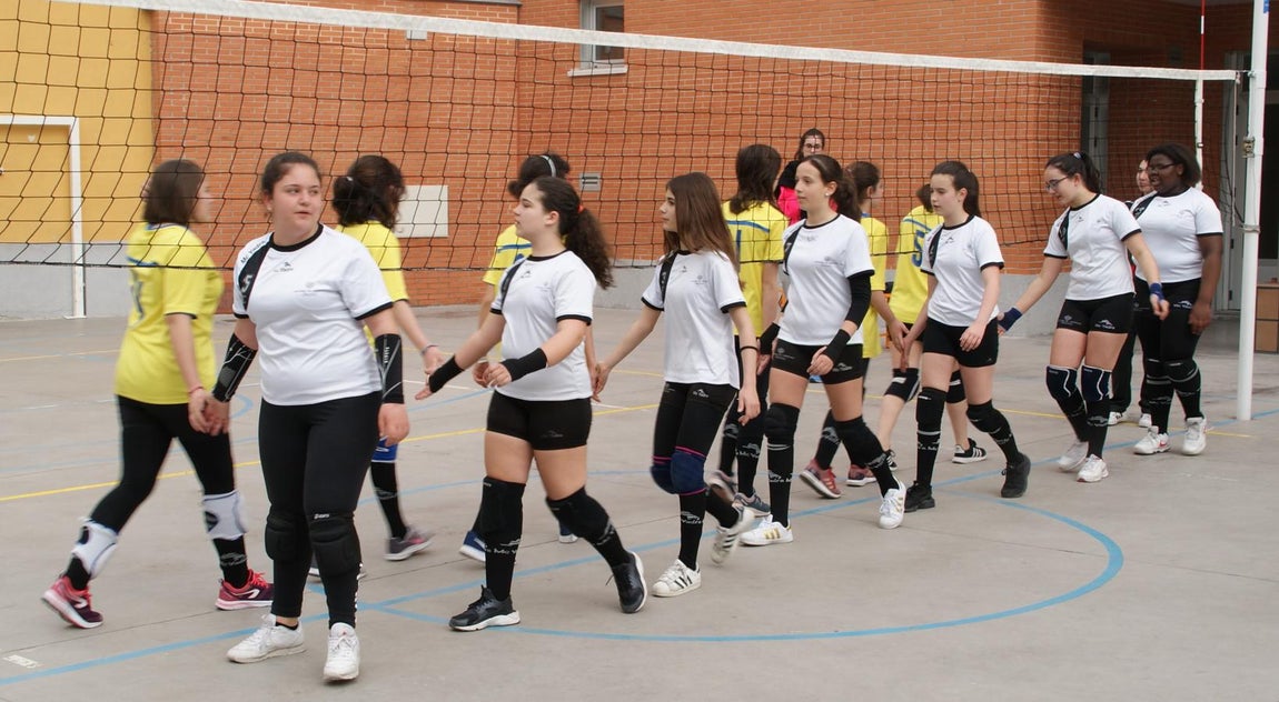 Las mejores imágenes del partido de voleibol infantil femenino entre Nuestra Señora del Carmen y Decroly