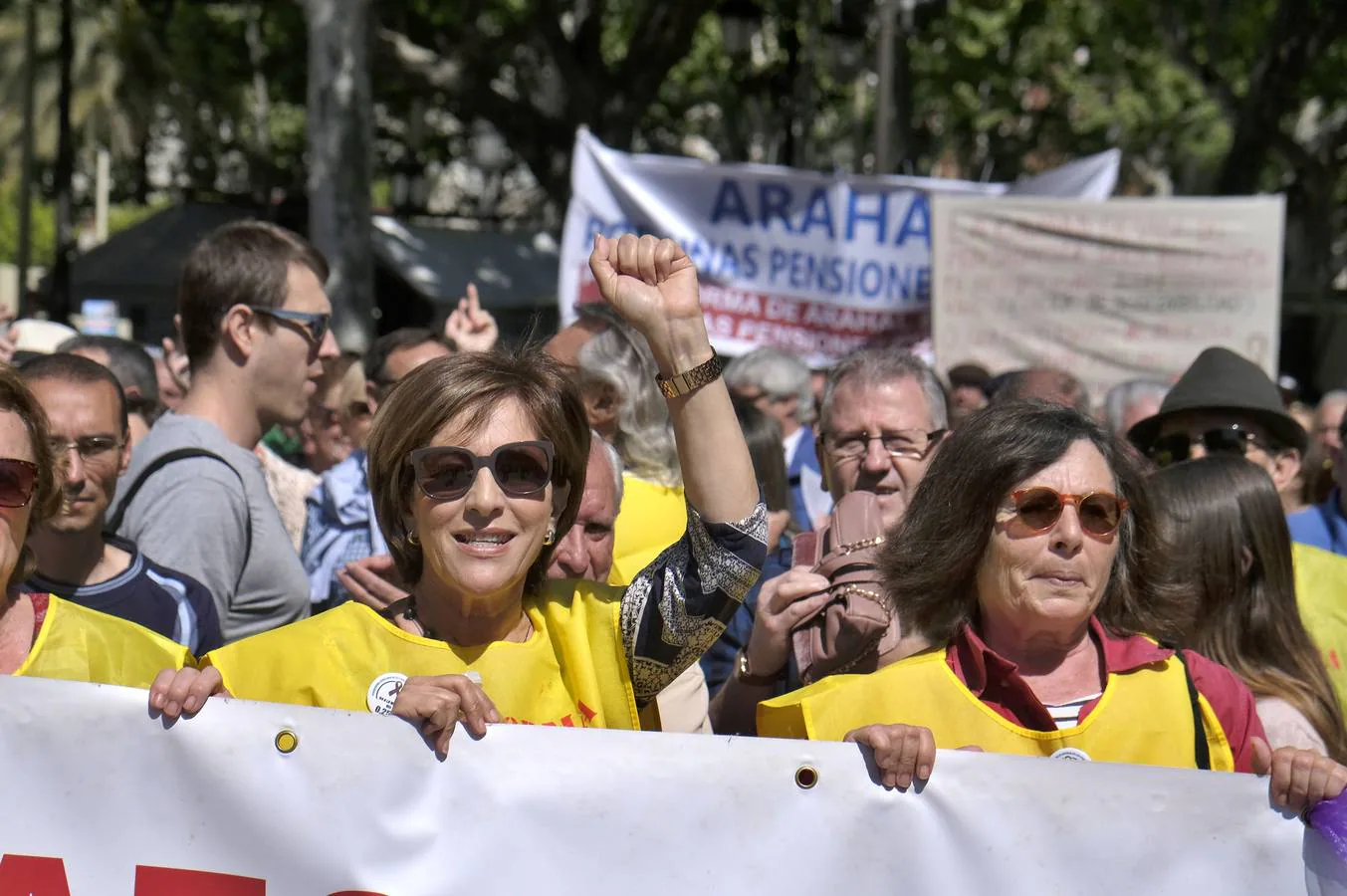 En imágenes, la manifestación por las pensiones en Sevilla