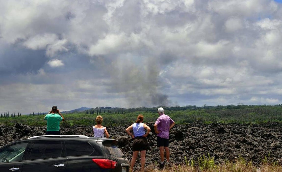 Estampa que ha dejado el volcán Kilauea, en Hawái, tras entrar en erupción.. 