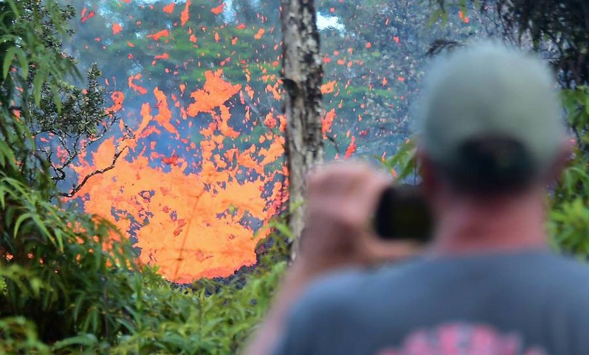 Estampa que ha dejado el volcán Kilauea, en Hawái, tras entrar en erupción.. 