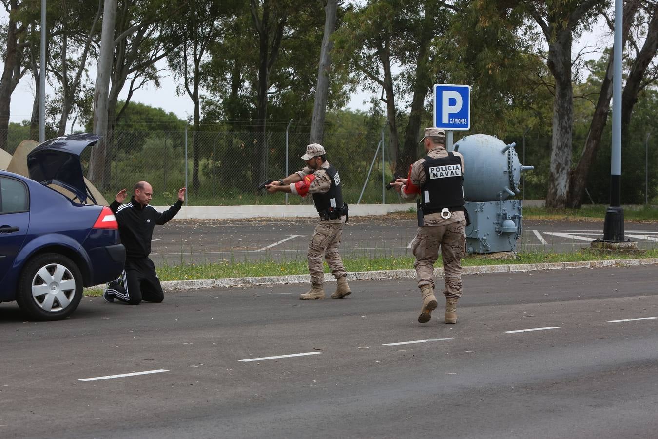 FOTOS: Ejercicio de la Fuerza de Protección de Infantería de Marina en La Carraca