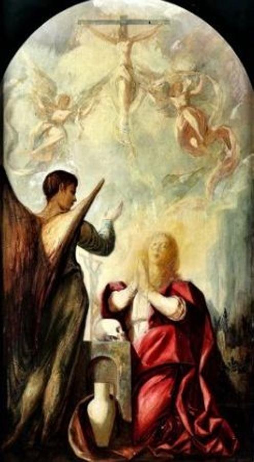 Boceto subastado para la iglesia de La Magdalena firmado por Pardo Galindo. 