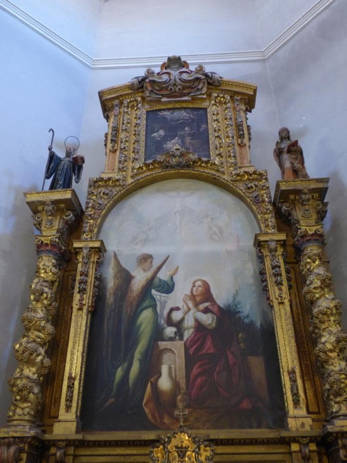 Magdalena penitente en el altar mayor. Pintura de Pardo Galindo. Foto Rafael del Cerro. 