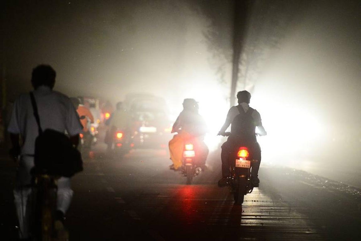 Carretera en Allahabad. 