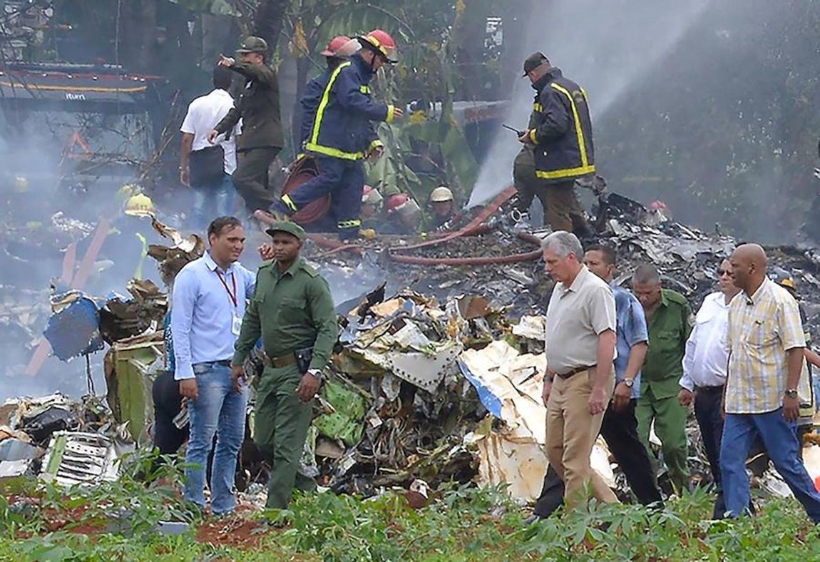 En imágenes: accidente de avión en Cuba