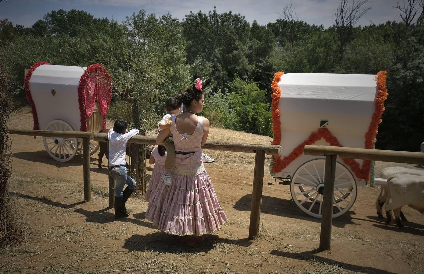 Las carretas del Salvador llegando al Quema