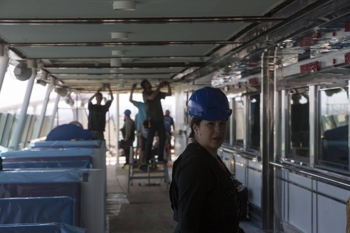Fotos: La reparación del &#039;Mariner of the seas&#039; en Cádiz, en imágenes