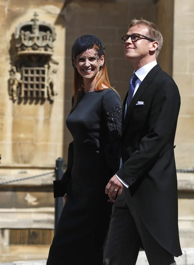 La actriz Sarah Rafferty con su marido. 