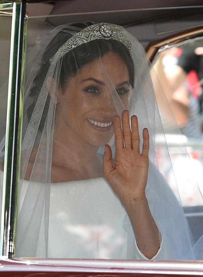 Meghan Markle, a su llegada. 