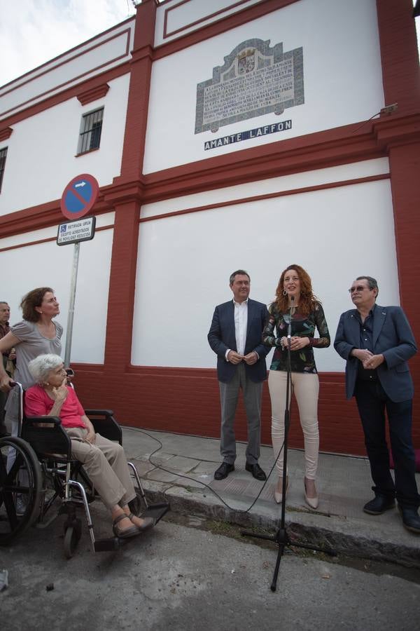 En imágenes: Sevilla homenajea a Amante Laffón con el descubrimiento de un azulejo en su nombre