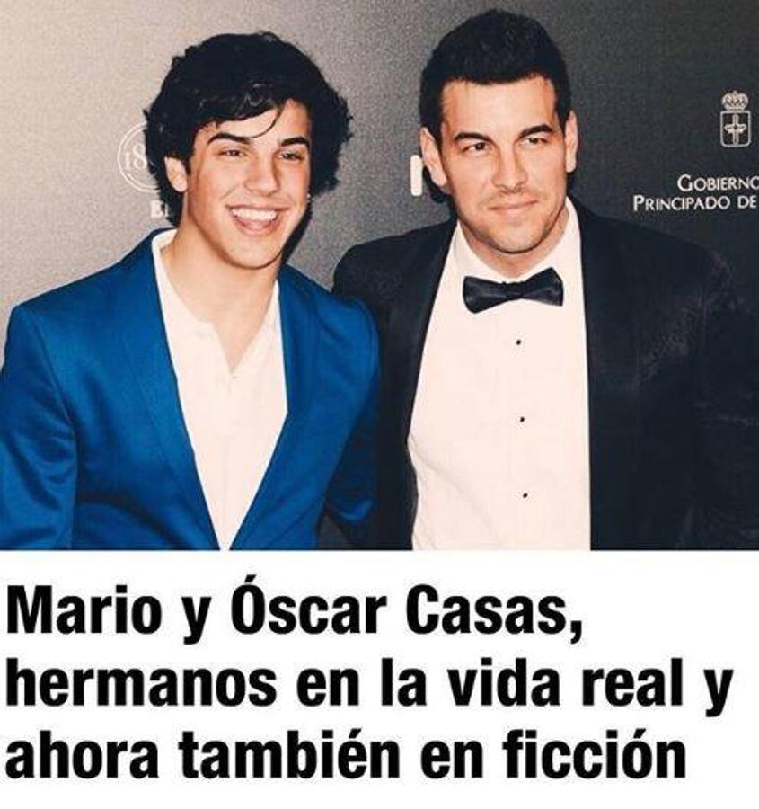 Mario Casas. La pareja de Blanca Suarez comparte la alegría de participar en su próximo trabajo junto a su hermano, Óscar Casas