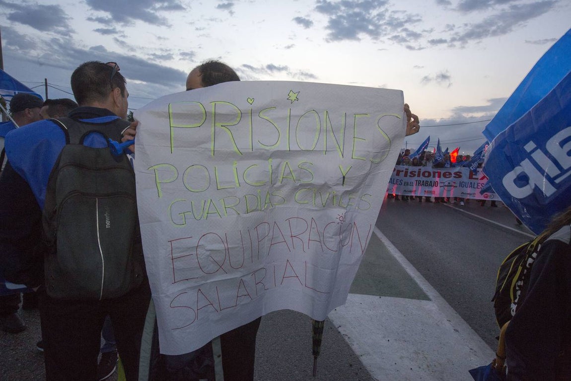 Manifestación de los funcionarios de prisiones