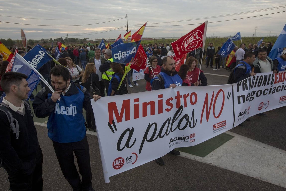 Manifestación de los funcionarios de prisiones