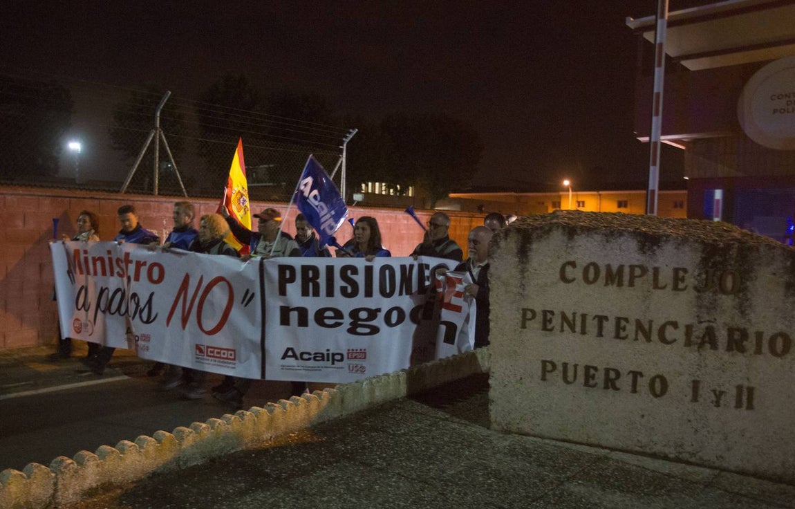 Manifestación de los funcionarios de prisiones