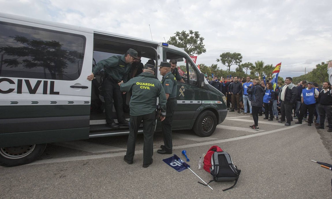 Manifestación de los funcionarios de prisiones