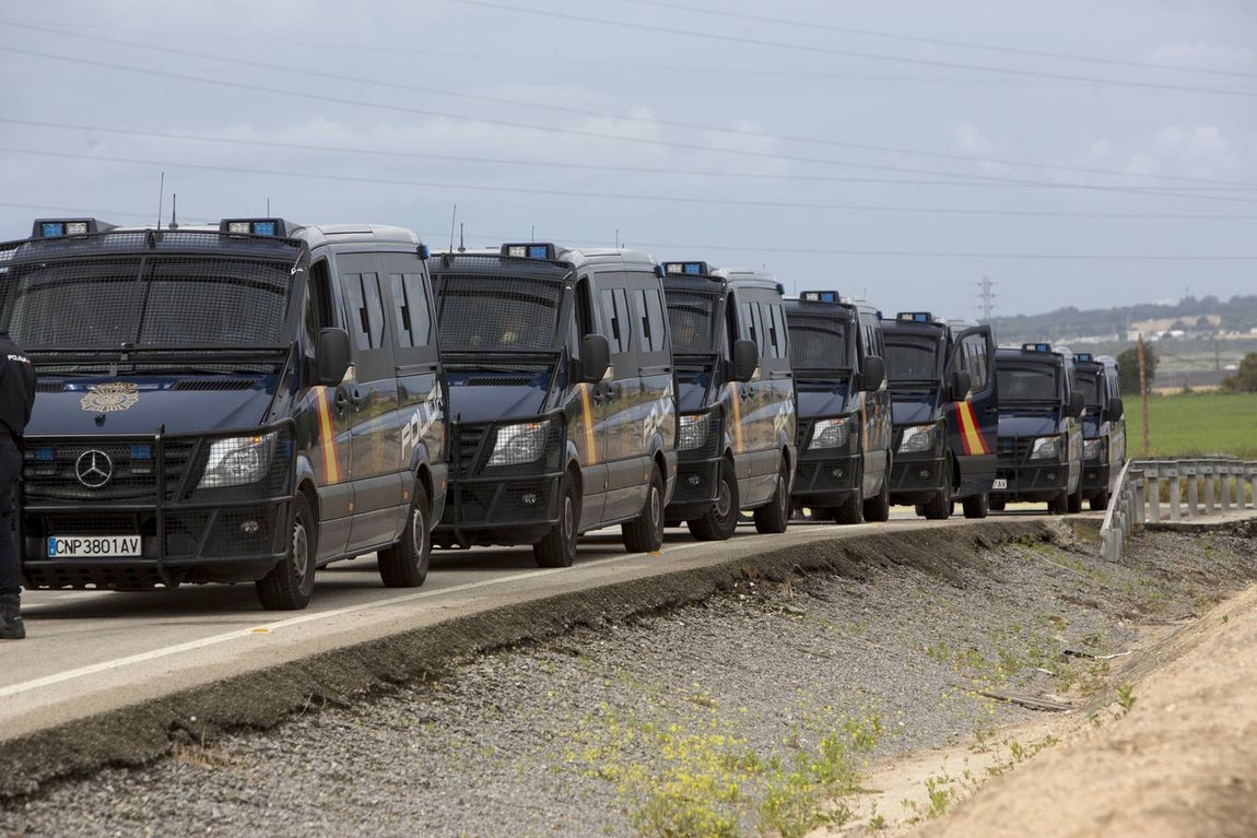 Manifestación de los funcionarios de prisiones