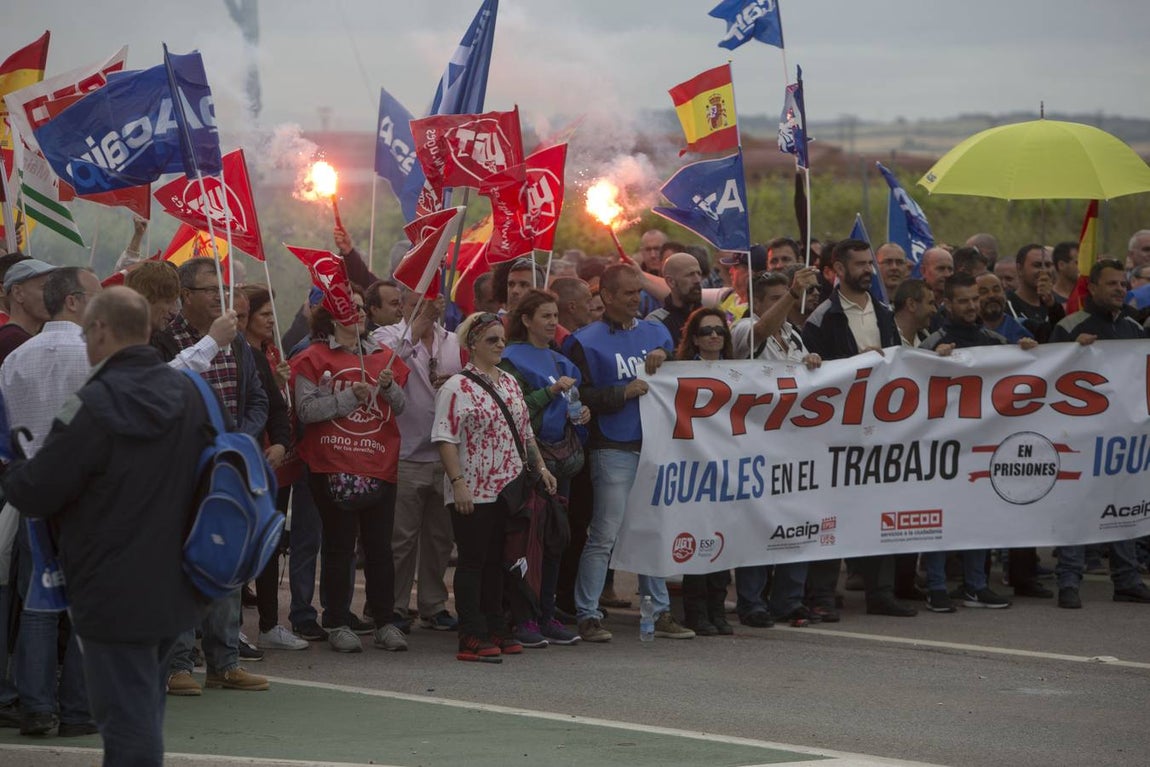 Manifestación de los funcionarios de prisiones