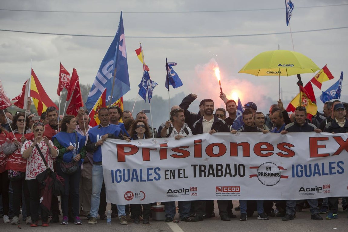 Manifestación de los funcionarios de prisiones