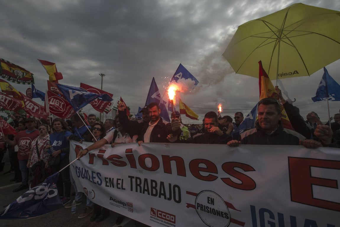Manifestación de los funcionarios de prisiones