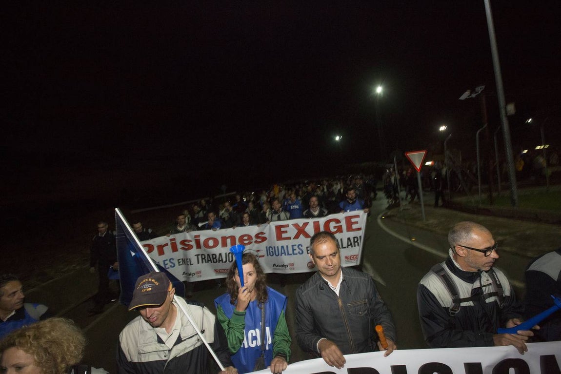 Manifestación de los funcionarios de prisiones