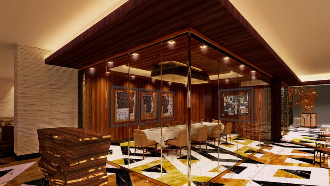 Scotch 80 Prime steak. Este restaurante está dedicado a Jean Michel Basquiat, allí esperan algunas de sus obras más valoradas. Entre ellas «Speaks for Itself triptych»