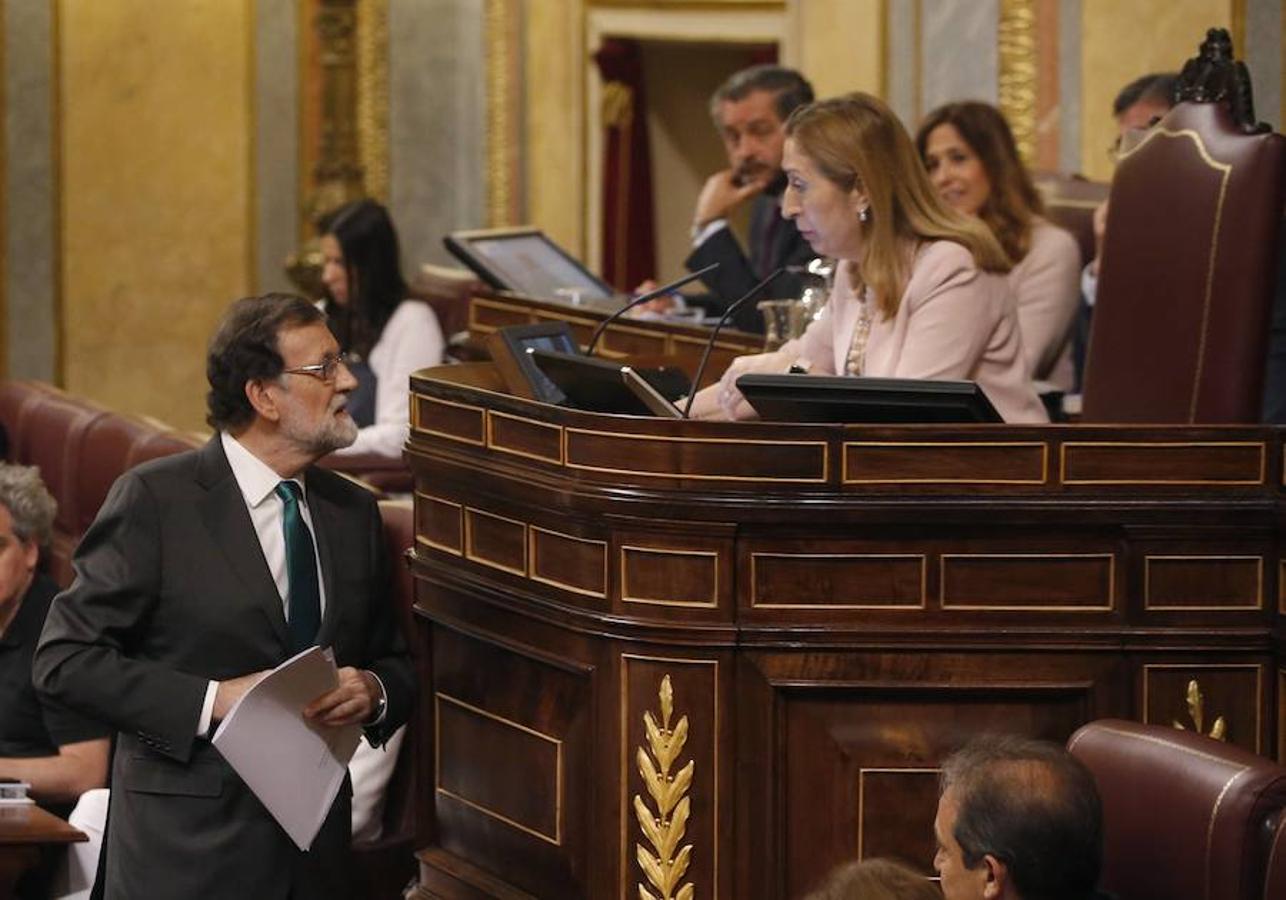 Mariano Rajoy ha intervenido entre los discursos de Ábalos y Sánchez. 